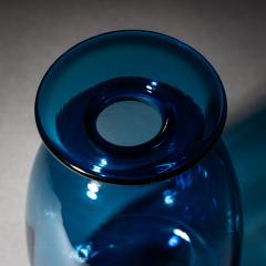  Holmegaard Blue Capri Glass Vase by Kastrup Holmegaard Denmark 1960s 70s - 4543585