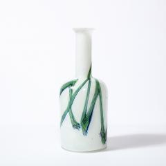  Holmegaard Mid Century Modern Handblown Glass Vase by Otto Brauer Signed Holmegaard - 2092650