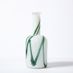  Holmegaard Mid Century Modern Handblown Glass Vase by Otto Brauer Signed Holmegaard - 2092651