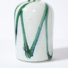  Holmegaard Mid Century Modern Handblown Glass Vase by Otto Brauer Signed Holmegaard - 2092665