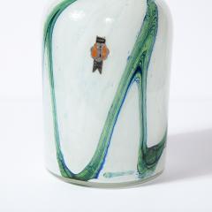  Holmegaard Mid Century Modern Handblown Glass Vase by Otto Brauer Signed Holmegaard - 2092686