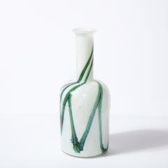  Holmegaard Mid Century Modern Handblown Glass Vase by Otto Brauer Signed Holmegaard - 2092705