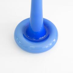  Holmegaard PAIR OF MICHAEL BANG BLUE GLASS LAMPS DESIGNED FOR HOLMEGAARD DENMARK  - 2440767