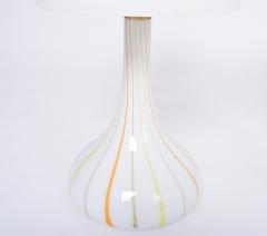  Holmegaard Pair of 1970s tall White Glass Table Lamps model Candy by Holmegaard - 2728664