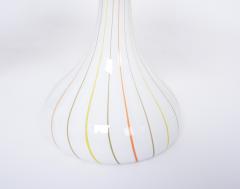  Holmegaard Pair of 1970s tall White Glass Table Lamps model Candy by Holmegaard - 2728666