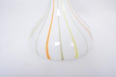  Holmegaard Pair of 1970s tall White Glass Table Lamps model Candy by Holmegaard - 2728668
