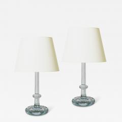  Holmegaard Pair of Palace Series Table Lamps in Crystal by Michael Bang for Holmegaard - 3060288