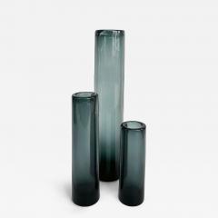  Holmegaard Per Lutken Holmegaard Glass Denmark Smoked Glasss Vases Set of Three 3  - 4679962