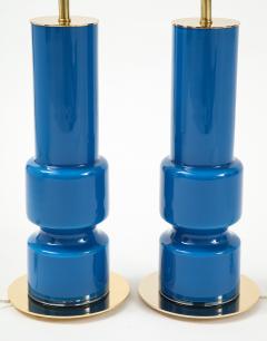  Holmegaard Swedish Modern Blue Glass Totem Lamps - 1502633