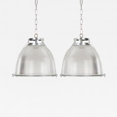  Holophane Pair of English Industrial Factory Pendants - 1470771