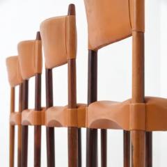  Holstebro M belfabrik Set of 6 Dining Chairs by Anders Jensen in Rosewood and Leather Denmark 1960s - 3389180
