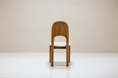  Holstebro M belfabrik Six Teak Dining Chairs in Off White Upholstery by Holstebro Denmark 1970s - 3868766