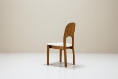  Holstebro M belfabrik Six Teak Dining Chairs in Off White Upholstery by Holstebro Denmark 1970s - 3868768