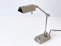  Holtk tter Adjustable Nickel Plated Brass Desk Light by Holtk tter Germany 1980s - 4308573