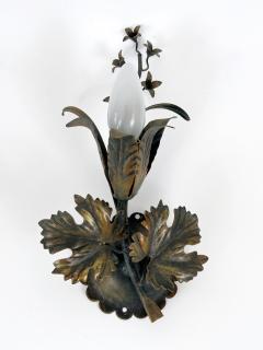  Honsel Leuchten Set of Two Elegant Vine Leaves Sconces by Honsel Leuchten Germany 1970s - 4547399