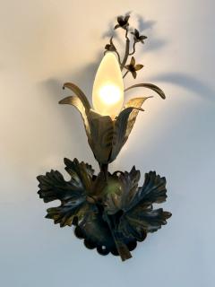  Honsel Leuchten Set of Two Elegant Vine Leaves Sconces by Honsel Leuchten Germany 1970s - 4547400