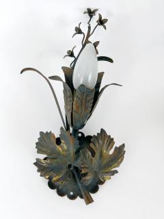  Honsel Leuchten Set of Two Elegant Vine Leaves Sconces by Honsel Leuchten Germany 1970s - 4547401