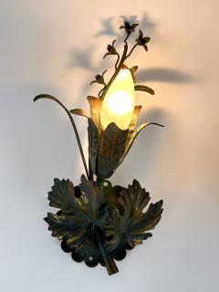  Honsel Leuchten Set of Two Elegant Vine Leaves Sconces by Honsel Leuchten Germany 1970s - 4547402