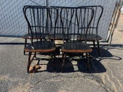  Hooker Furniture Set of 6 Ebony Spindle Back Sanctuary Chairs by Hooker - 4519180