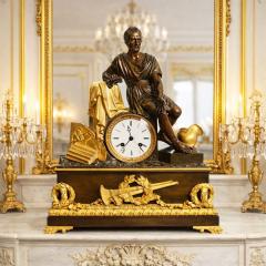 Horatius the Fall of Rome French Empire Antique Bronze Mantel Clock - 4470210