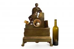  Horatius the Fall of Rome French Empire Antique Bronze Mantel Clock - 4470212