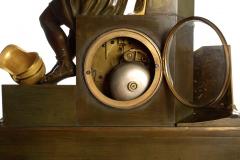  Horatius the Fall of Rome French Empire Antique Bronze Mantel Clock - 4470218