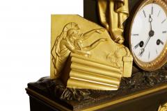  Horatius the Fall of Rome French Empire Antique Bronze Mantel Clock - 4470219