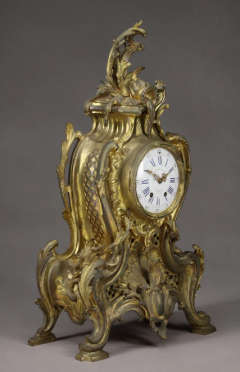  Horlogerie A BELGIAN LOUIS XV STYLE BRONZE MANTEL CLOCK BY HORLOGERIE BRUSSELS - 3566180