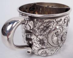  Howard Co Antique American Victorian Classical Repousse Shaving Mug 1891 - 4013400
