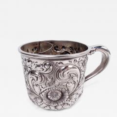  Howard Co Antique American Victorian Classical Repousse Shaving Mug 1891 - 4015317