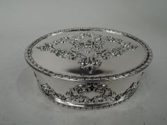  Howard Co Antique Howard Edwardian Classical Sterling Silver Trinket Box 1901 - 3757875