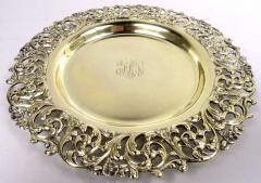  Howard Co Set of 10 Super Fancy American Gilt Sterling Silver Dessert Plates - 4125989