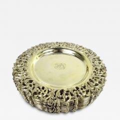  Howard Co Set of 10 Super Fancy American Gilt Sterling Silver Dessert Plates - 4127724