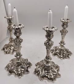  Howard Co Set of 4 Howard Co Sterling Silver 1901 Candlesticks in Baroque Revival Style - 3255300