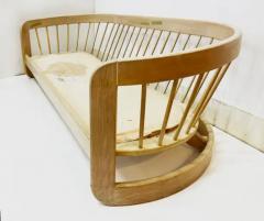  Howard Furniture Manufacturing 1980s Postmodern Spindle back Solid Oak Sofa Howard Furniture Pair Available - 3503079