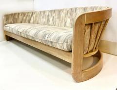  Howard Furniture Manufacturing 1980s Postmodern Spindle back Solid Oak Sofa Howard Furniture Pair Available - 3503166