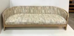  Howard Furniture Manufacturing 1980s Postmodern Spindle back Solid Oak Sofa Howard Furniture Pair Available - 3503169