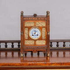  Howell James Howell and James A small Aesthetic Movement walnut mantle clock - 4188105