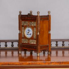  Howell James Howell and James A small Aesthetic Movement walnut mantle clock - 4188141