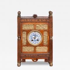  Howell James Howell and James A small Aesthetic Movement walnut mantle clock - 4221828