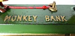  Hubley Mechanical Bank Monkey Bank Circa 1925 - 333249