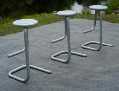  Hugh Hamilton Philip Salmon Set of 3 Paperclip Model K700 Bar Stools by Kinetics in Grey Enamel - 4206704