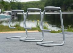  Hugh Hamilton Philip Salmon Set of 3 Paperclip Model K700 Bar Stools by Kinetics in Grey Enamel - 4206720