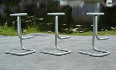  Hugh Hamilton Philip Salmon Set of 3 Paperclip Model K700 Bar Stools by Kinetics in Grey Enamel - 4206722