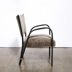  Hughes Steiner Mid Century Ebonized Walnut Brass Holly Hunt Velvet Chairs by Hughes Steiner - 2909447