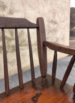  Hunt Country Furniture Vintage Hunt Country Furniture Carved Mixed Woods Bench Spindled Back Cedar - 3975343