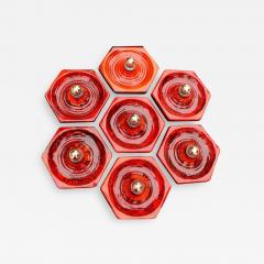  Hustadt Leuchten 1 of 18 Hexagon Volcano Sconces Wall Lights Germany 1970s - 1549570