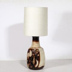  Hustadt Leuchten Mid Century Modernist Volcanic Glazed Ceramic Table Lamp by Hustadt Leuchten - 4038287