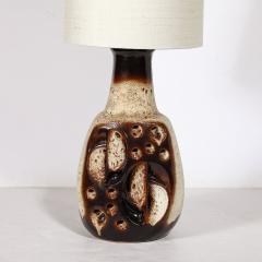  Hustadt Leuchten Mid Century Modernist Volcanic Glazed Ceramic Table Lamp by Hustadt Leuchten - 4038289