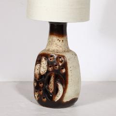  Hustadt Leuchten Mid Century Modernist Volcanic Glazed Ceramic Table Lamp by Hustadt Leuchten - 4038290